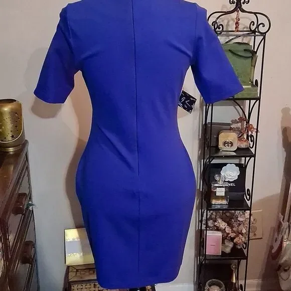 NWT NASTY GAL Women's 3/4 sleeve Royal Blue Dress Size Medium - Picture 6 of 8